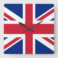 Wall Clock with Flag of United Kingdom