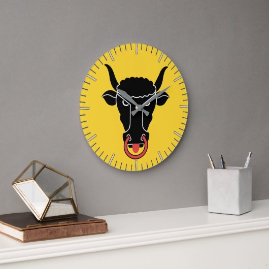 Wall Clock with flag of Uri, Switzerland Grote Klok (Kantoor)