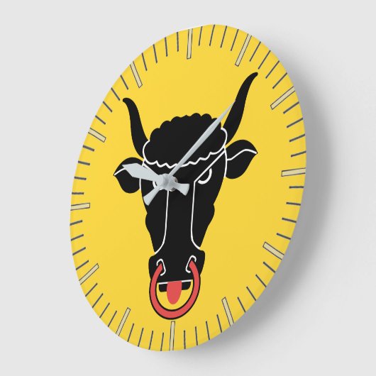 Wall Clock with flag of Uri, Switzerland Grote Klok (Hoek)