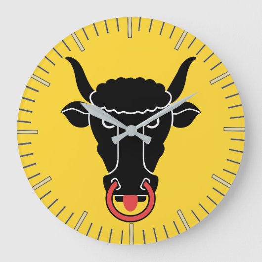 Wall Clock with flag of Uri, Switzerland Grote Klok (Voorkant)