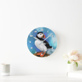 Wall Clock with Puffin Ronde Klok (Huis)