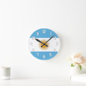 Wall Clock with the flag of Argentina - Flag of Ar Ronde Klok (Huis)
