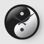 Wall Clock Yin Yang Ronde Klok (Voorkant)