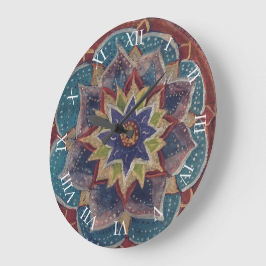 Wall Clock yoga Mandala Grote Klok (Hoek)