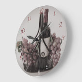 Wall ClockOpt. 2 mandje met wijn en druiven groot  Grote Klok (Hoek)