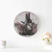 Wall ClockOpt. 2 mandje met wijn en druiven groot  Grote Klok (Huis)