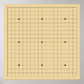 Wall Go game Board (19x19) (Vers 2) Poster (Voorkant)