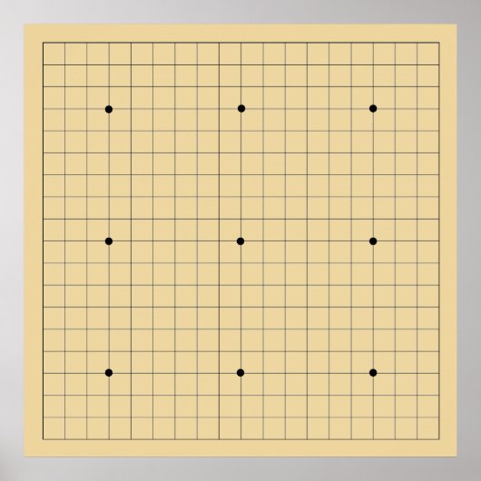 Wall Go game Board (19x19) (Vers 2) Poster (Voorkant)
