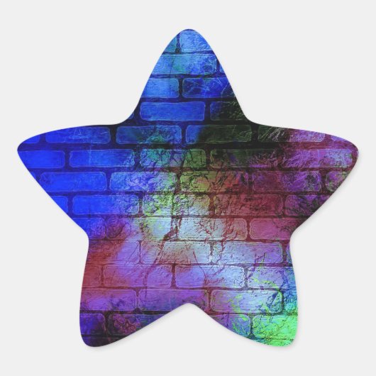 Wall Graffiti Ster Sticker (Voorkant)