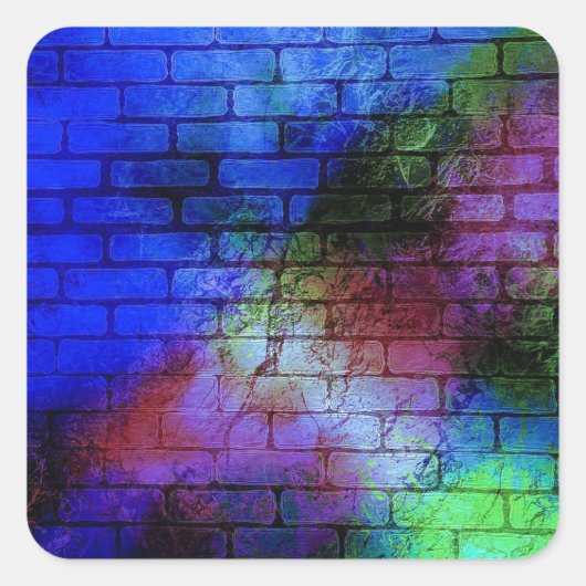 Wall Graffiti Vierkante Sticker (Voorkant)