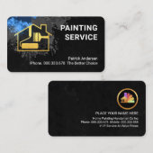 Wall Grunge Paint Painter Service Visitekaartje (Voorkant / Achterkant)
