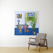 Wall Hanging, doe de ruimte in huis voor kinderen Wandkleed (In situ)