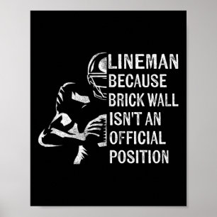 Wall ISN' t Een officieel positie Football Lin Poster
