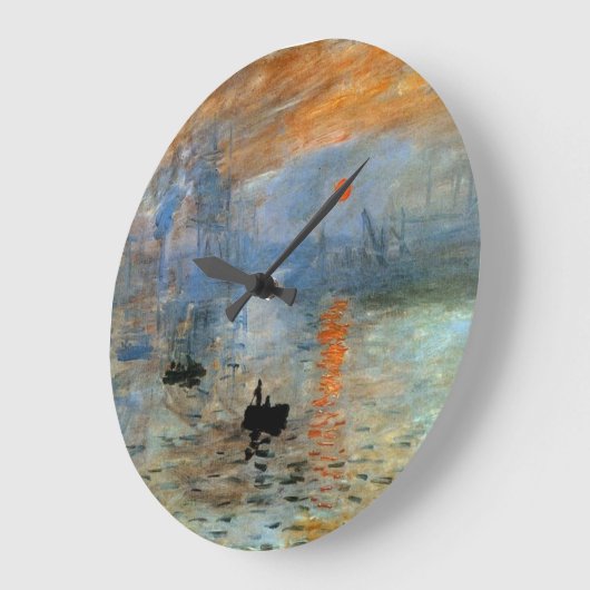 Wall klok met Claude Monet's Impression, Sunrise (Hoek)
