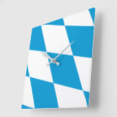 Wall klok met vlag Beieren, Duitsland (Hoek)