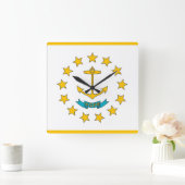 Wall klok met vlag Rhode Island, VS (Huis)