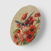 Wall klok "Poppy's Time" (Hoek)