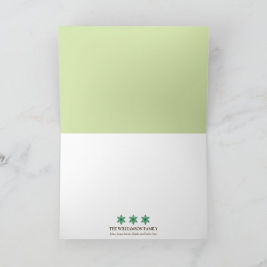 Wall Lijsten - aangepaste feestkaart (mint) Feestdagen Kaart (Binnen)