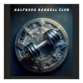 Wall Logo van Halfhyde's Barbell Club Perfect Poster