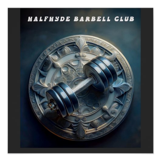 Wall Logo van Halfhyde's Barbell Club Perfect Poster (Voorkant)