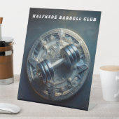 Wall Logo van Halfhyde's Barbell Club Reclamebord Met Voetstuk (Insitu)