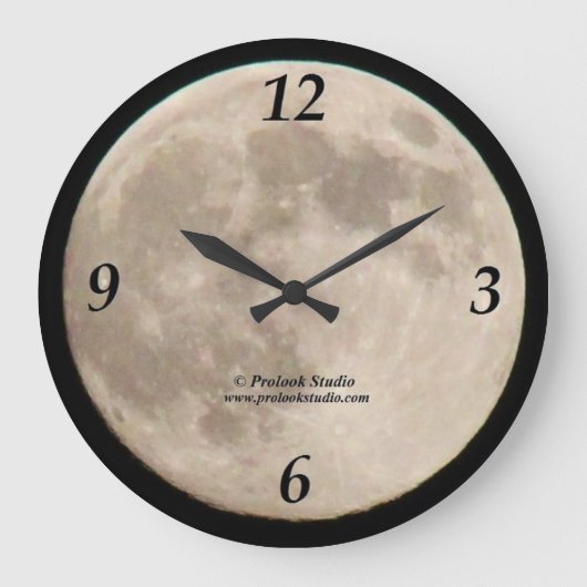 WALL MOON CLOCK GROTE KLOK (Voorkant)