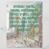 wall mural Painter job offer Tear Off  Flyer (Achterkant)