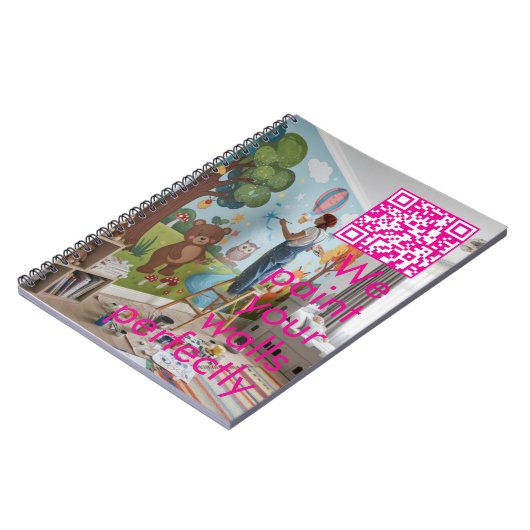 Wall mural painter shop sign  notitieboek (Linkerzijde)