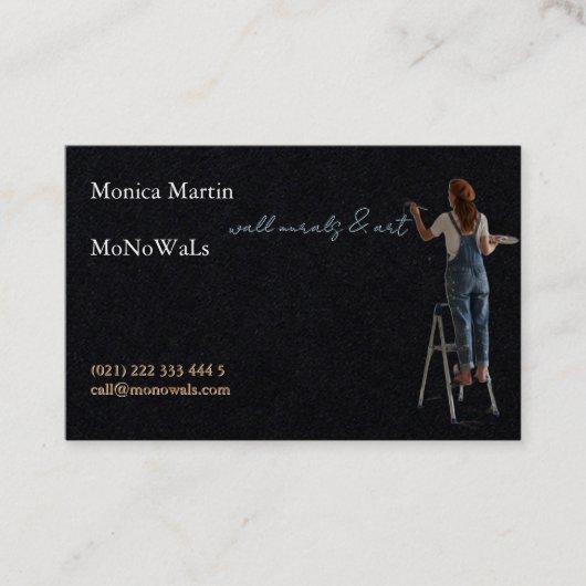 Wall Mural Painter  Visitekaartje (Voorkant)