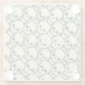 Wall o’ Skulls Glazen Onderzetter (Achterkant)
