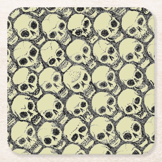 Wall o’ Skulls Kartonnen Onderzetters (Voorkant)