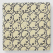 Wall o’ Skulls Stenen Onderzetter (Voorkant)
