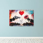 Wall of Dissension Canvas Afdruk (Insitu (Houten vloer))