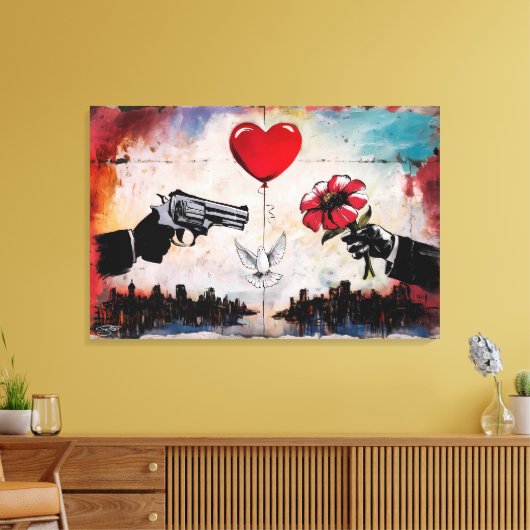 Wall of Dissension Canvas Afdruk (Insitu (Woonkamer))