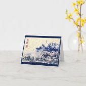 "Wall of Waves - Cream" Wenskaart Kaart (Gele Bloem)