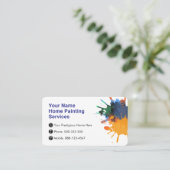 Wall Paint Splatter Home Painting Painter Visitekaartje (Staand voorkant)