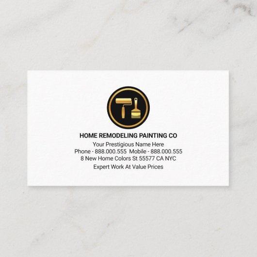 Wall Paint Splatter Home Remodeling Visitekaartje (Achterkant)