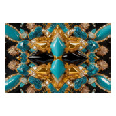 Wall poster met Bahamas Kleuren Design (Voorkant)
