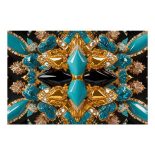 Wall poster met Bahamas Kleuren Design