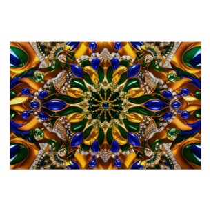 Wall poster met Brazilië Kleuren Design