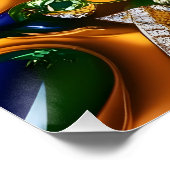 Wall poster met Brazilië Kleuren Design (Hoek)