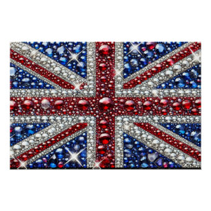 Wall poster met Britse kleuren Design