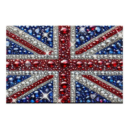 Wall poster met Britse kleuren Design (Voorkant)