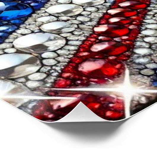 Wall poster met Britse kleuren Design (Hoek)