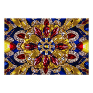 Wall poster met Colombia Kleuren Design