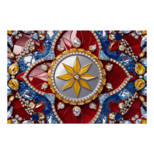 Wall poster met Colombiaanse kleuren Design