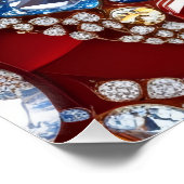 Wall poster met Colombiaanse kleuren Design (Hoek)