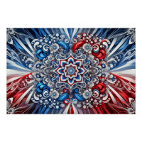 Wall poster met Franse kleuren Design