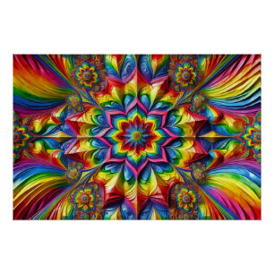 Wall poster met LGBTQ kleuren Design