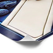 Wall poster met Scottish Thistles Design (Hoek)